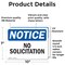 Signmission No Solicitation OSHA Notice Sign, Vinyl Decal, 10in W x 7in L, 2PK OS-2PACK-NS-D-710-L-16197 - alternate 4